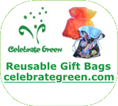 Resuable Gift Bags at celebrategreen.com